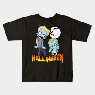 Creepy Zombie Babies Graveyard Retro Halloween Shirt Kids T-Shirt